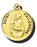 7/8-inch Solid 14kt. Gold Round Saint Philomena Medal with 14kt. Jump Ring Boxed