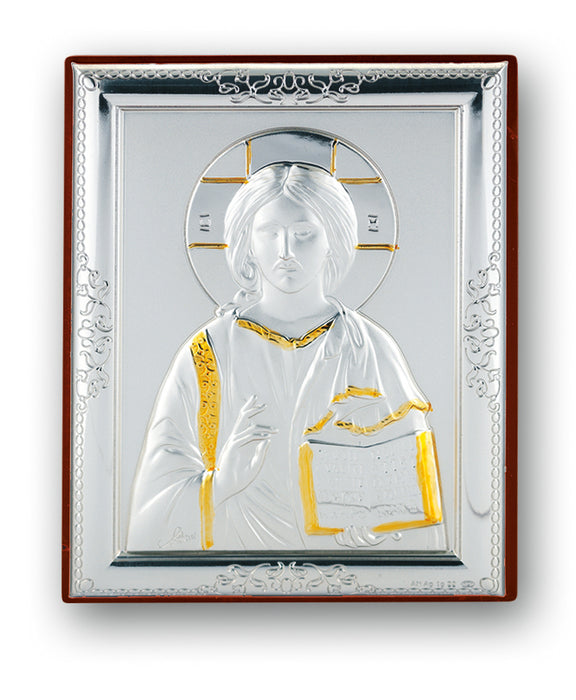 5-inch x 3 1/2-inch Sterling Silver -inchChrist the Teacher-inch Plaque