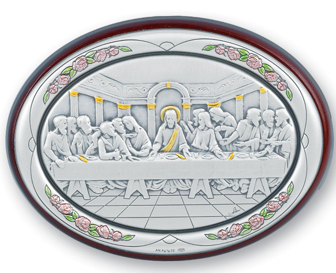 4 1/2-inch x 3 1/2-inch Sterling Silver Last Supper Plaque