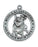 Antique Silver Saint Christopher with 24-inch Chain