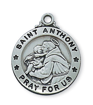 Antique Silver Saint Anthony 20-inchCh&B