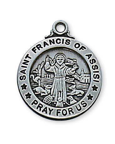 Antique Silver Saint Francis 20-inchCh&B