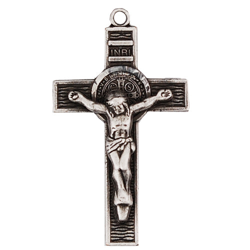 Ant Sil Saint Benedict with 18-inch Chain
