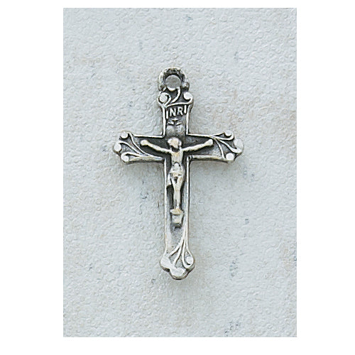 Antique Silver Crucifix 18-inch Chain