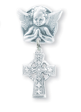 Sterling Silver Baby Celtic Cross Pin