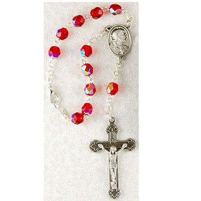 Sacred Heart Auto Rosary Card