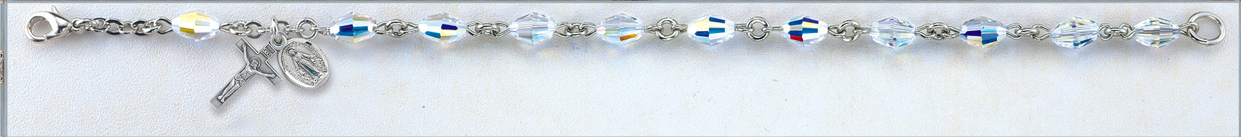 6x9mm Swarovski Crystal Rosary Bracelet