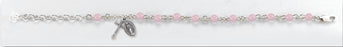 Genuine Rose Quartz Rosary Bracelet