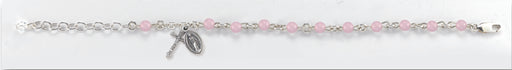 Genuine Rose Quartz Rosary Bracelet