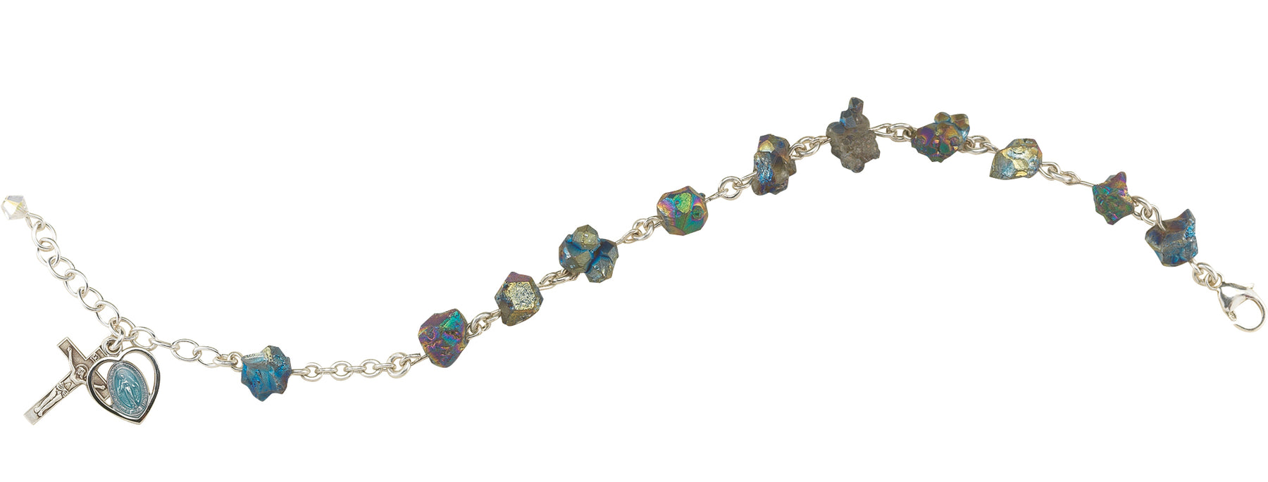 Iris Nugget Rosary Bracelet