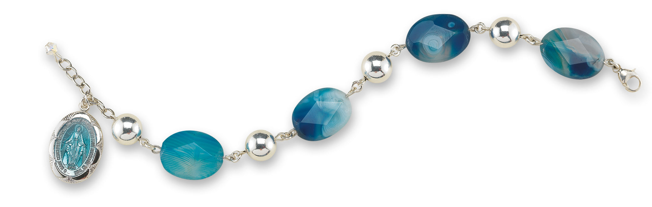 Blue Agate Stone Bracelet