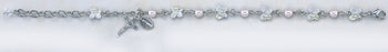 Aurora Swarovski Butterfly Crystal Bead and Sterling Bracelet