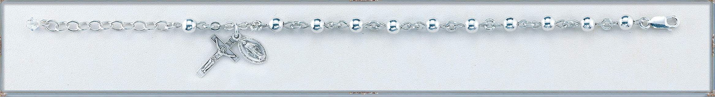 5mm High Polished Round Sterling Silver Bracelet