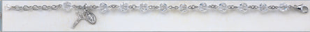 Clear Crystal Round Faceted Swarovski Crystal Sterling Bracelet
