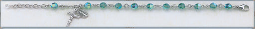 Erinite Round Faceted Swarovski Crystal Sterling Bracelet