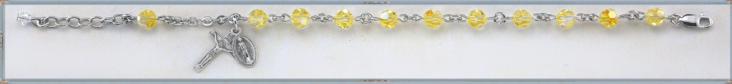 Jonquil Round Faceted Swarovski Crystal Sterling Bracelet