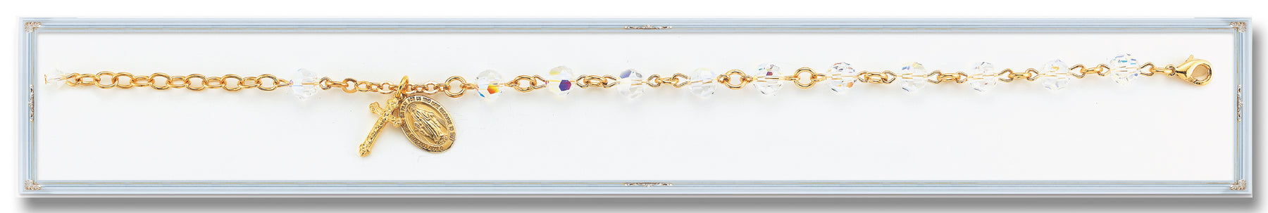 5mm Gold Plated Swarovski Crystal Bracelet