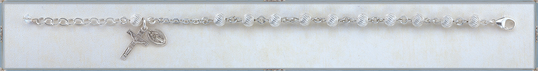 6mm Sterling Silver Swirl Bracelet
