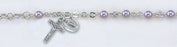 Lavender Imitation Swarovski Pearl Rosary Bracelet