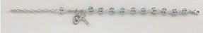Light Sapphire Crystal Rosary Bracelet