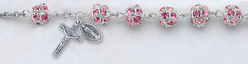 8mm Light Rose Aurora Rosary Bracelet