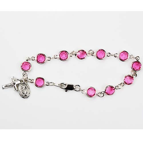 7 1/2-inch Pink Swarovski Bracelet