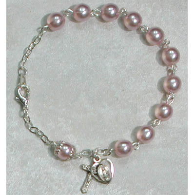 7 1/2-inch Pink Pearl Bracelet