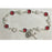 7 1/2-inch Red/Pearl Bracelet