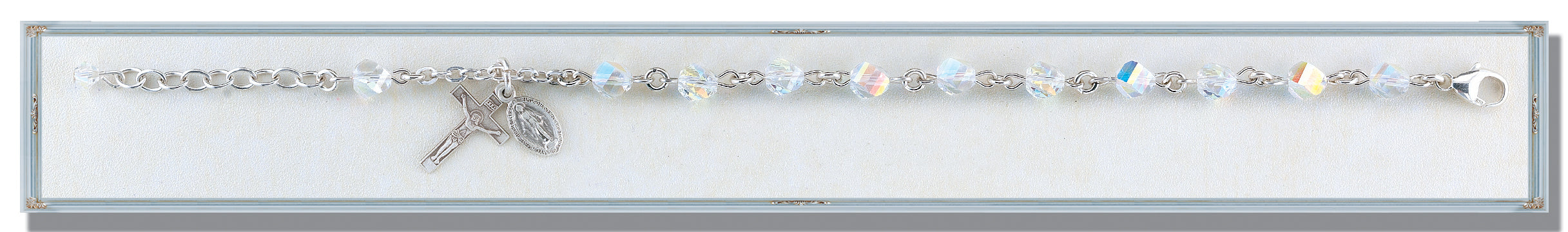 Aurora Helix Swarovski Crystal Sterling Bracelet