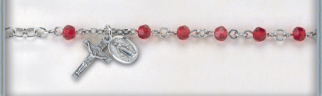 Ruby Rosary Bracelet
