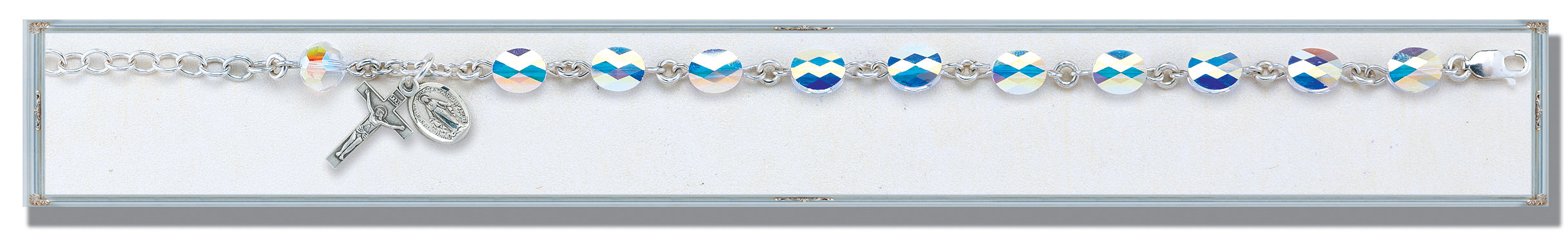 Aurora Swarovski Crystal Flat Oval Bracelet