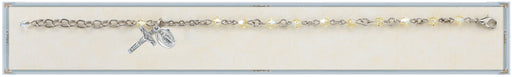 4mm Jonquil Swarovski Crystal Rondell Rosary Bracelet