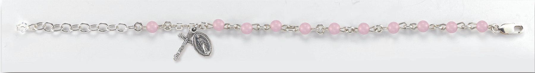 4mm Rose Quartz Rosary Bracelet