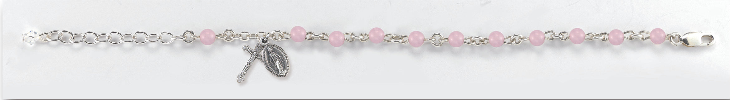 4mm Rose Quartz Rosary Bracelet