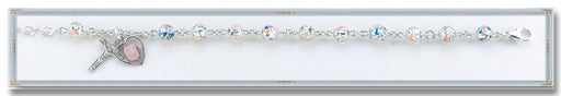 Rose Embedded Murano Glass Bracelet
