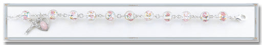 Rose Embedded Murano Glass Bracelet