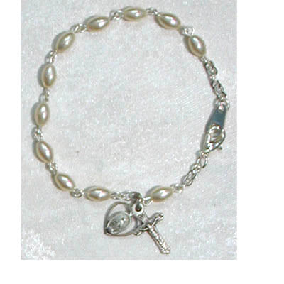 6 1/2-inch Oval Pearl Bracelet