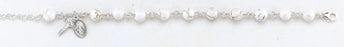 8mm Genuine White Howlite Rosary Bracelet