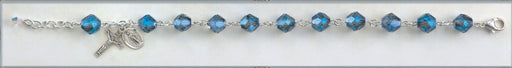 Metallic Sapphire Tin Cut Crystal Bracelet