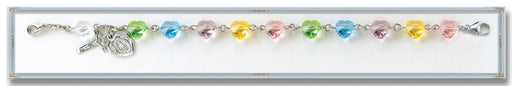 Multi Color Swarovski Crystal Heart Shaped Bracelet