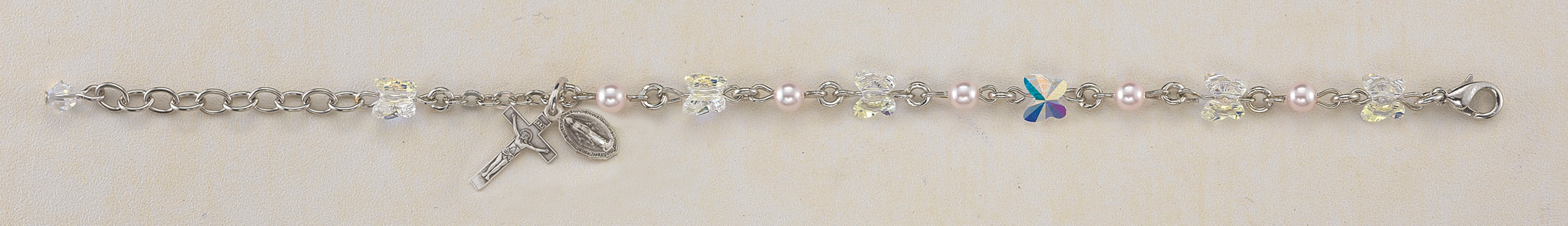 Aurora Swarovski Butterfly Crystal Bead Bracelet