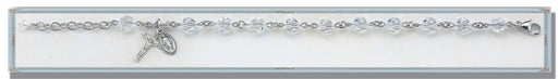 Clear Crystal Round Faceted Swarovski Crystal Bracelet