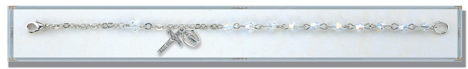 Aurora Round Faceted Swarovski Crystal Bracelet
