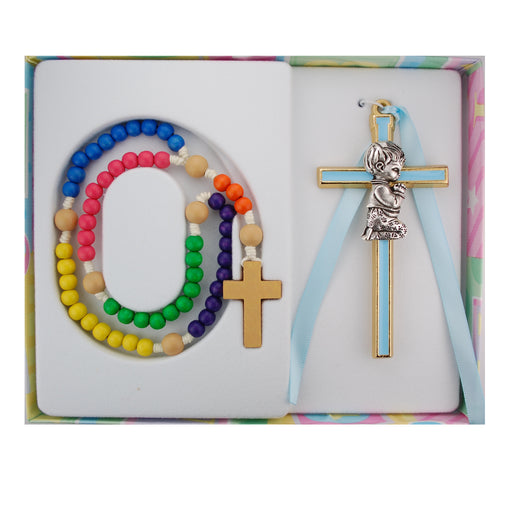 Kiddee Rosary/Boy Crucifix Set