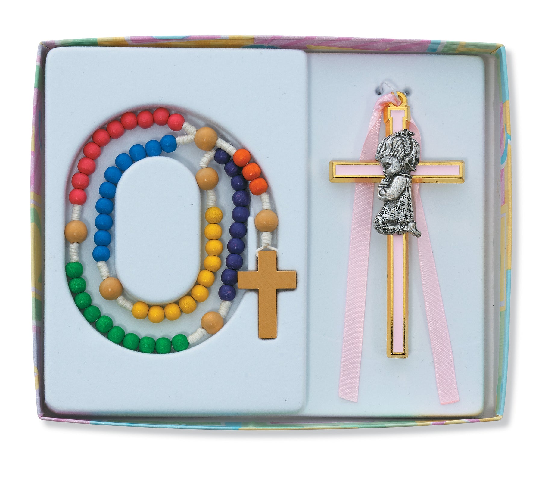 Kiddee Rosary/Girl Crucifix Set