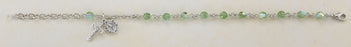6mm Chrysolite Swarovksi Crystal Rosary Bracelet