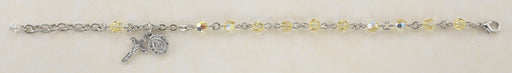 6mm Jonquil Swarovksi Crystal Rosary Bracelet