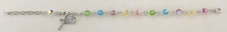 6mm Multi Color Swarovksi Crystal Rosary Bracelet