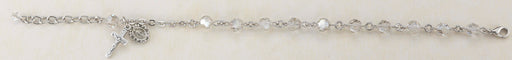 6mm Smoked Crystal Swarovksi Rosary Bracelet