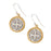 Benedictine Gold Rim Earrings
